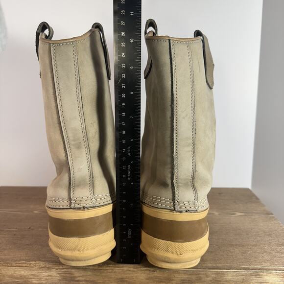 VTG Sorel Kaufman Pawnee Boots Mens 8 Canada Leather Rubber Pac Winter Pull On main image 6